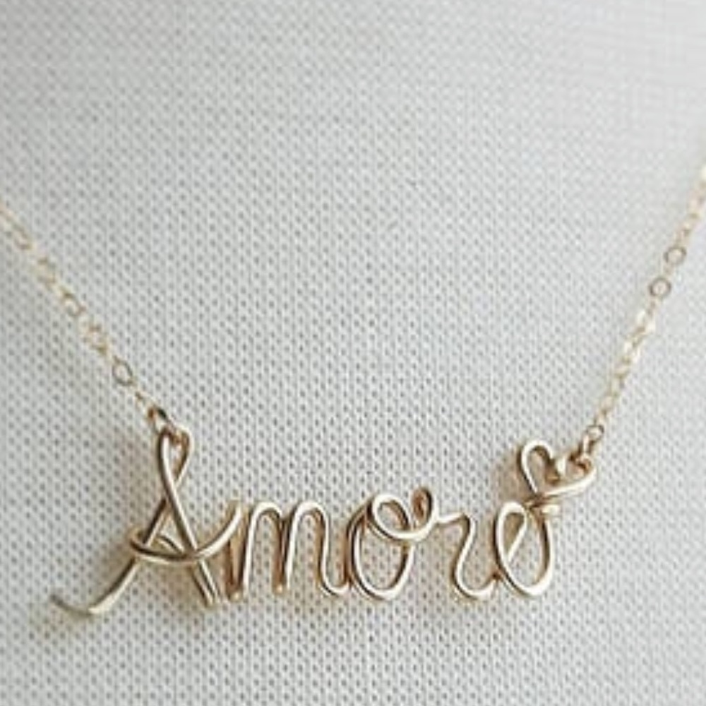 Handmade any name necklaces  silver or gold